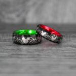 Mickey Mouse Rings, Mickey Rings, Couple Wedding Bands, Couple Rings, Mickey Mouse Wedding Bands