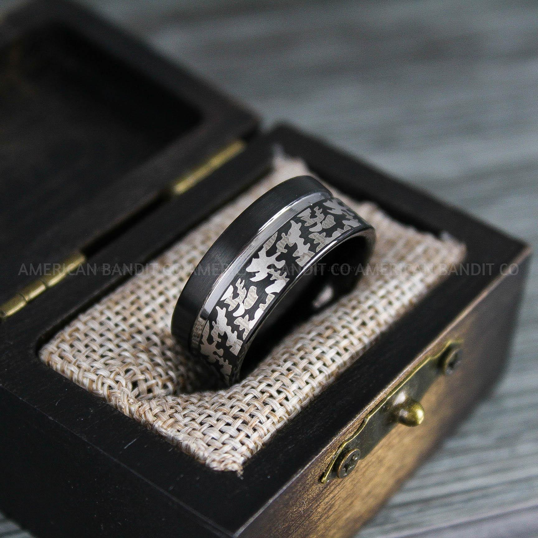 IMG_8086 Camouflage Ring, Military Wedding Band, American Flag Rings, Camo Rings, Army Rings, Military Rings, Military Jewelry - Image 1