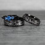Jack and Sally Rings, Jack and Sally Wedding Bands, Couple Rings, Jack and Sally Wedding Rings