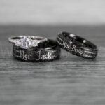 Jack and Sally Rings, Jack and Sally Wedding Bands, Couple Rings, Jack and Sally Wedding Rings