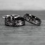 Jack and Sally Rings, Jack and Sally Wedding Bands, Couple Rings, Jack and Sally Wedding Rings