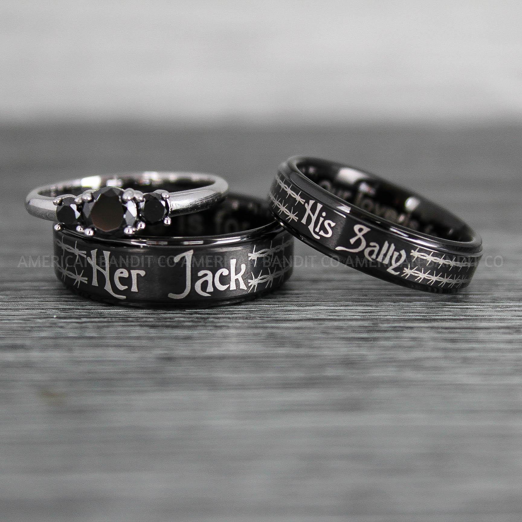 IMG_8102 Jack and Sally Rings, Jack and Sally Wedding Bands, Couple Rings, Jack and Sally Wedding Rings - Image 1