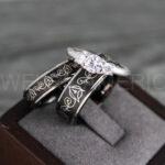 Star Trek Rings, Couple Rings, Star Trek Wedding Bands, Black Star Trek Wedding Rings, Star Trek Wedding Rings, Star Trek Jewelry