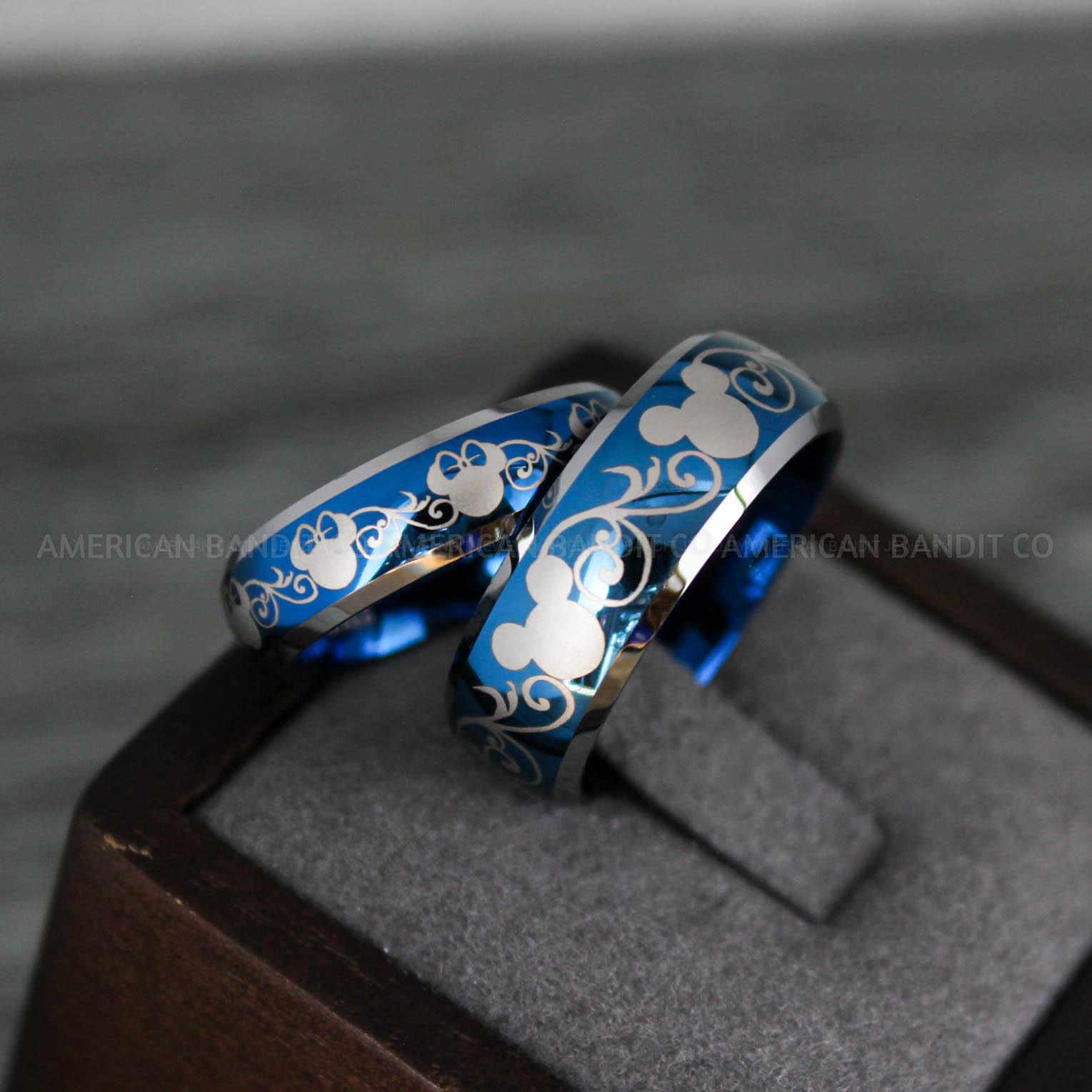 IMG_8111 Mickey Mouse Rings, Mickey Rings, Couple Wedding Bands, Couple Rings, Mickey Mouse Wedding Bands - Image 1