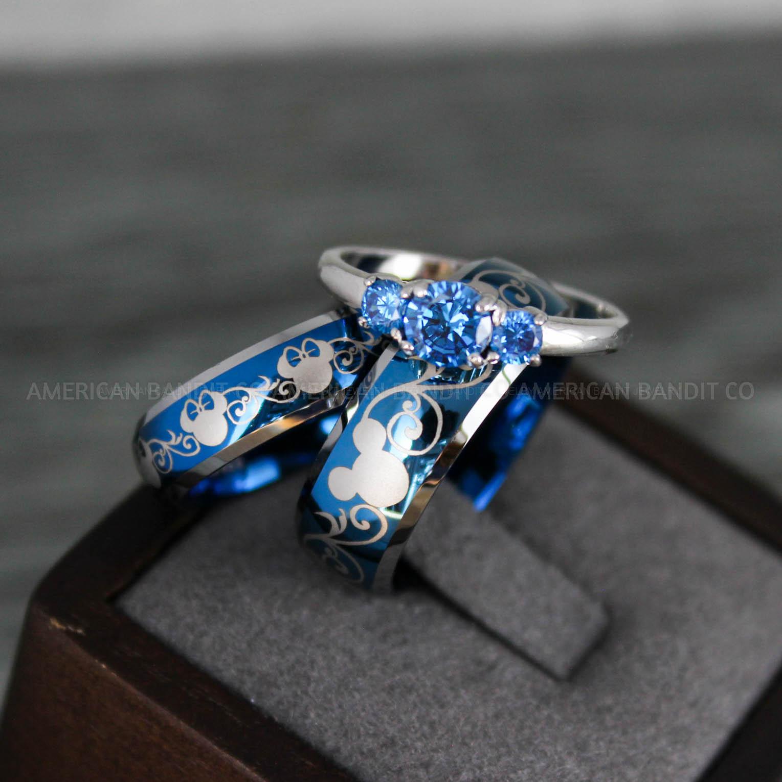 IMG_8113 Mickey Mouse Rings, Mickey Rings, Couple Wedding Bands, Couple Rings, Mickey Mouse Wedding Bands - Image 1