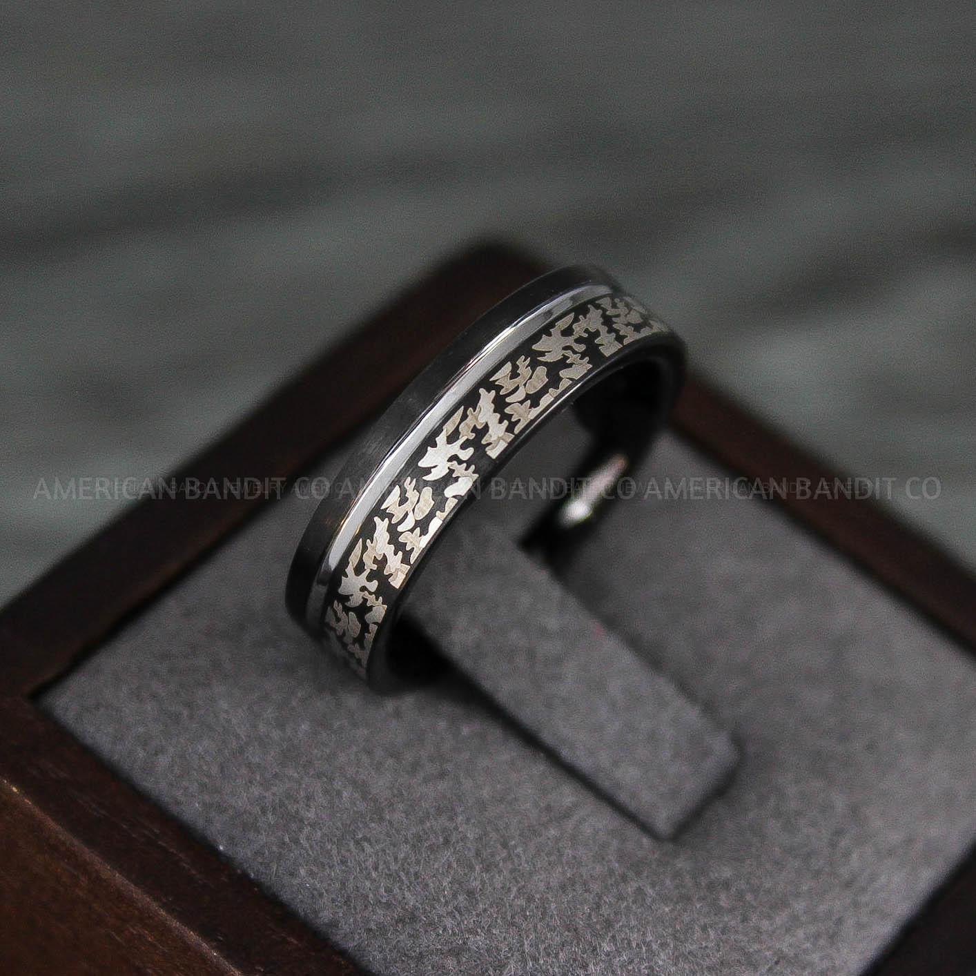 IMG_8118 Camouflage Ring, Military Wedding Band, American Flag Rings, Camo Rings, Army Rings, Military Rings, Military Jewelry - Image 1