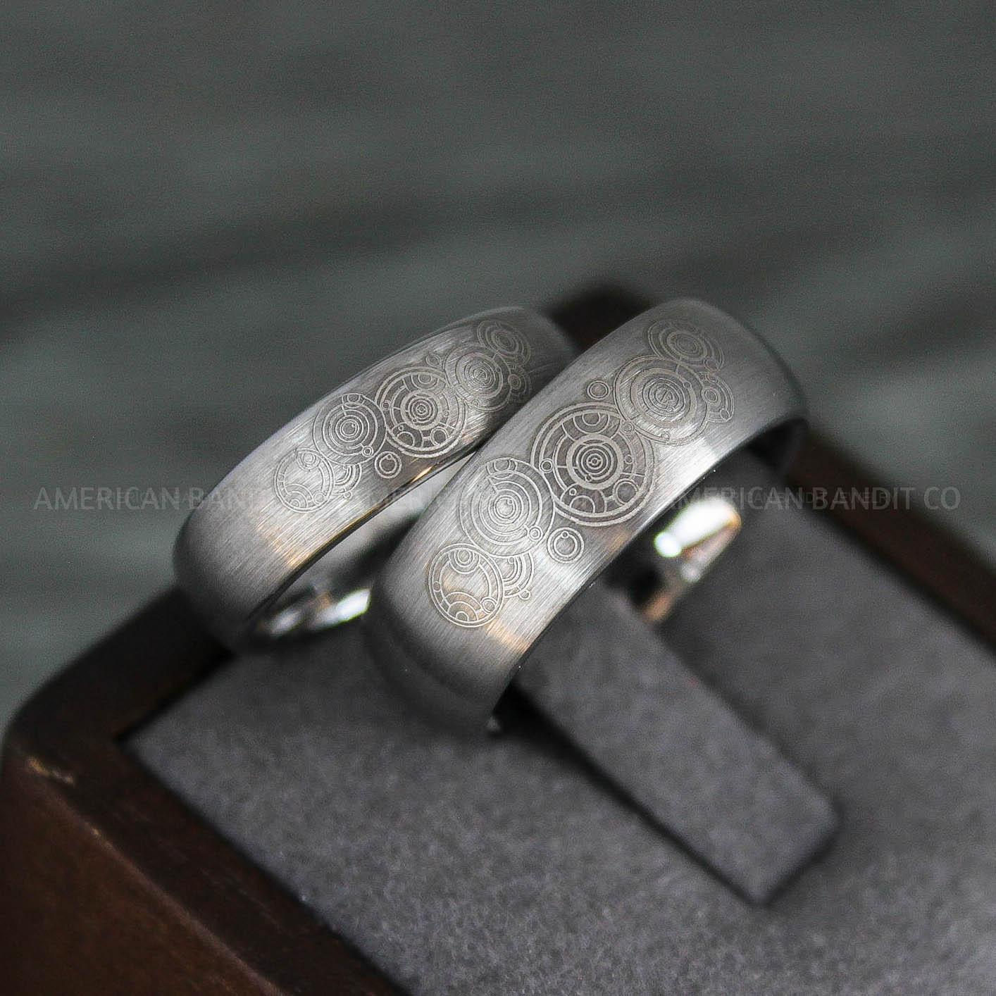IMG_8121 Dr Who Rings, Dr Who Wedding Rings, Dr Who Jewelry, Gallifreyan Rings, Gallifreyan Wedding Rings, Gallifreyan Wedding Bands, Gallifreyan Jewelry - Image 1
