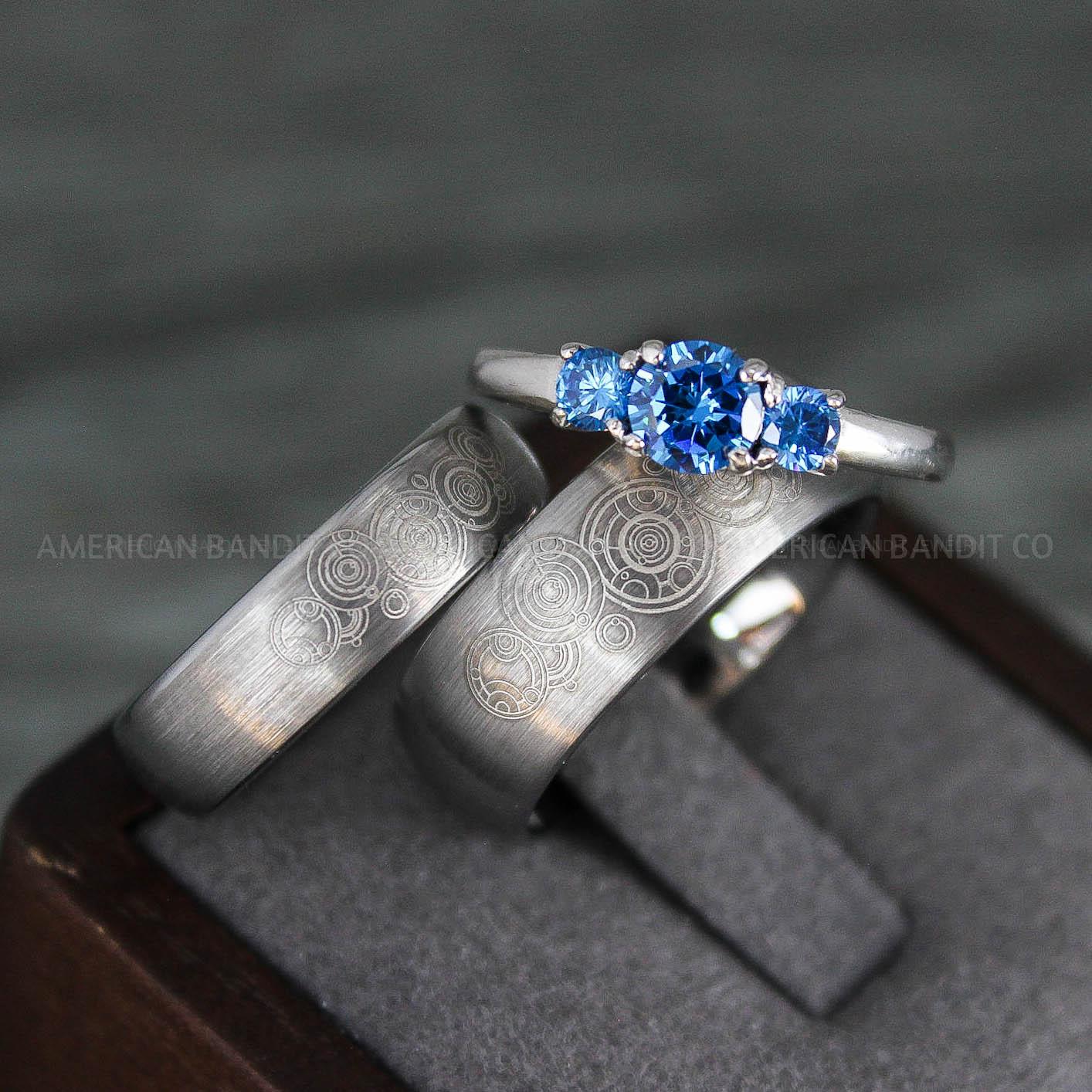 IMG_8124 Dr Who Rings, Dr Who Wedding Rings, Dr Who Jewelry, Gallifreyan Rings, Gallifreyan Wedding Rings, Gallifreyan Wedding Bands, Gallifreyan Jewelry - Image 1