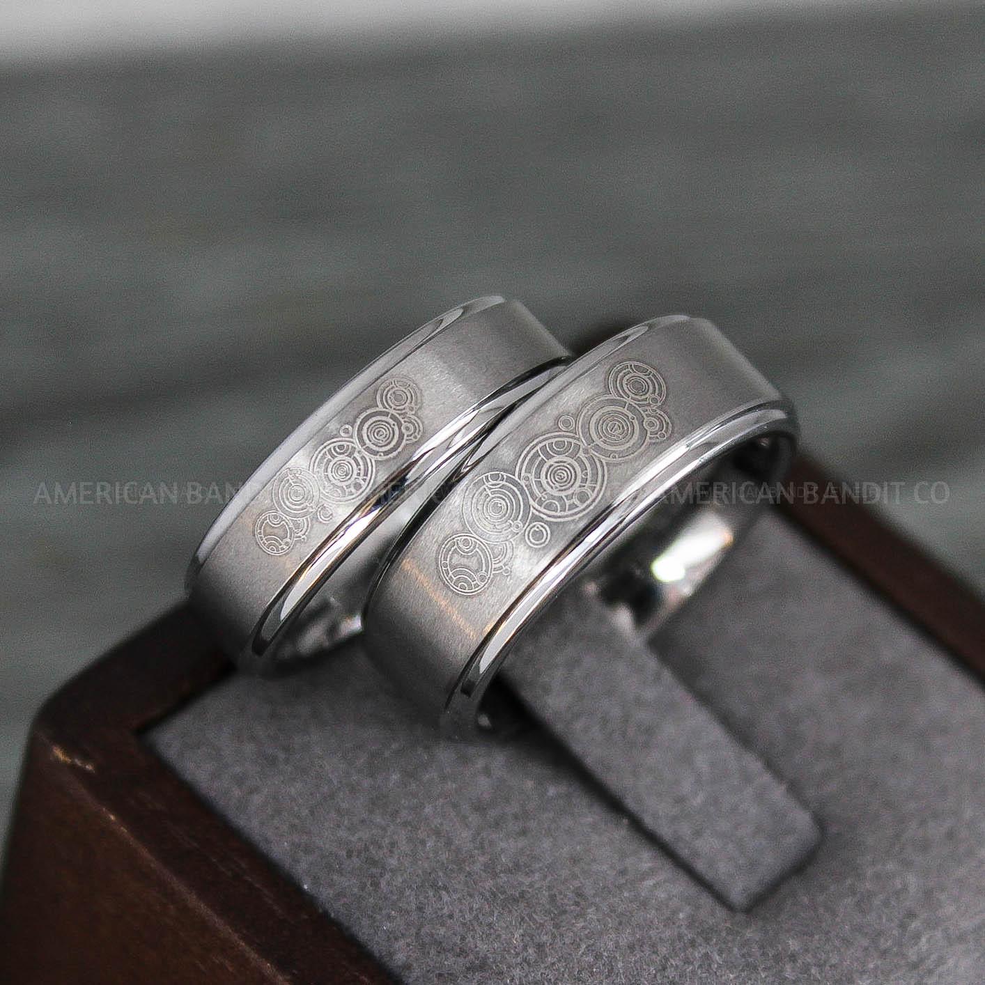 IMG_8129 Dr Who Rings, Dr Who Wedding Rings, Dr Who Jewelry, Gallifreyan Rings, Gallifreyan Wedding Rings, Gallifreyan Wedding Bands, Gallifreyan Jewelry - Image 1