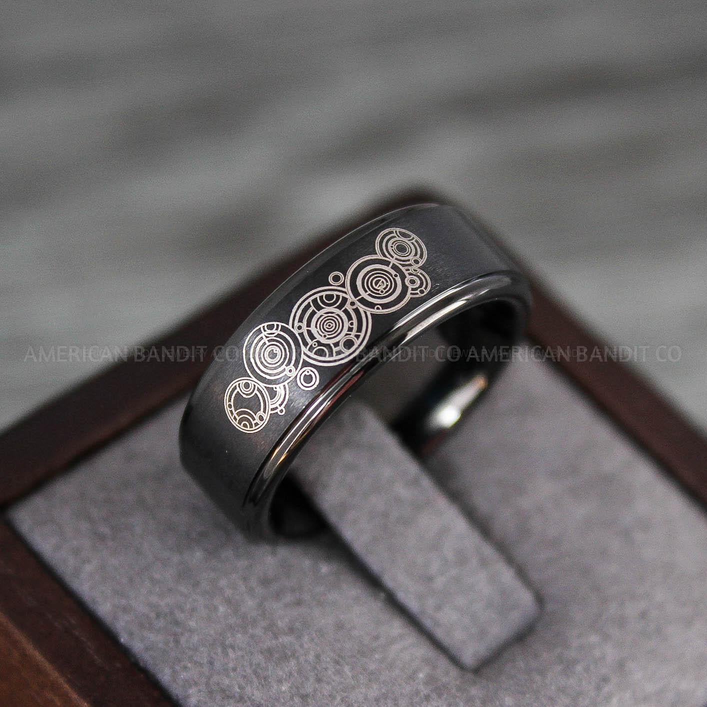 IMG_8135 Dr Who Rings, Dr Who Wedding Rings, Dr Who Jewelry, Gallifreyan Rings, Gallifreyan Wedding Rings, Gallifreyan Wedding Bands, Gallifreyan Jewelry - Image 1