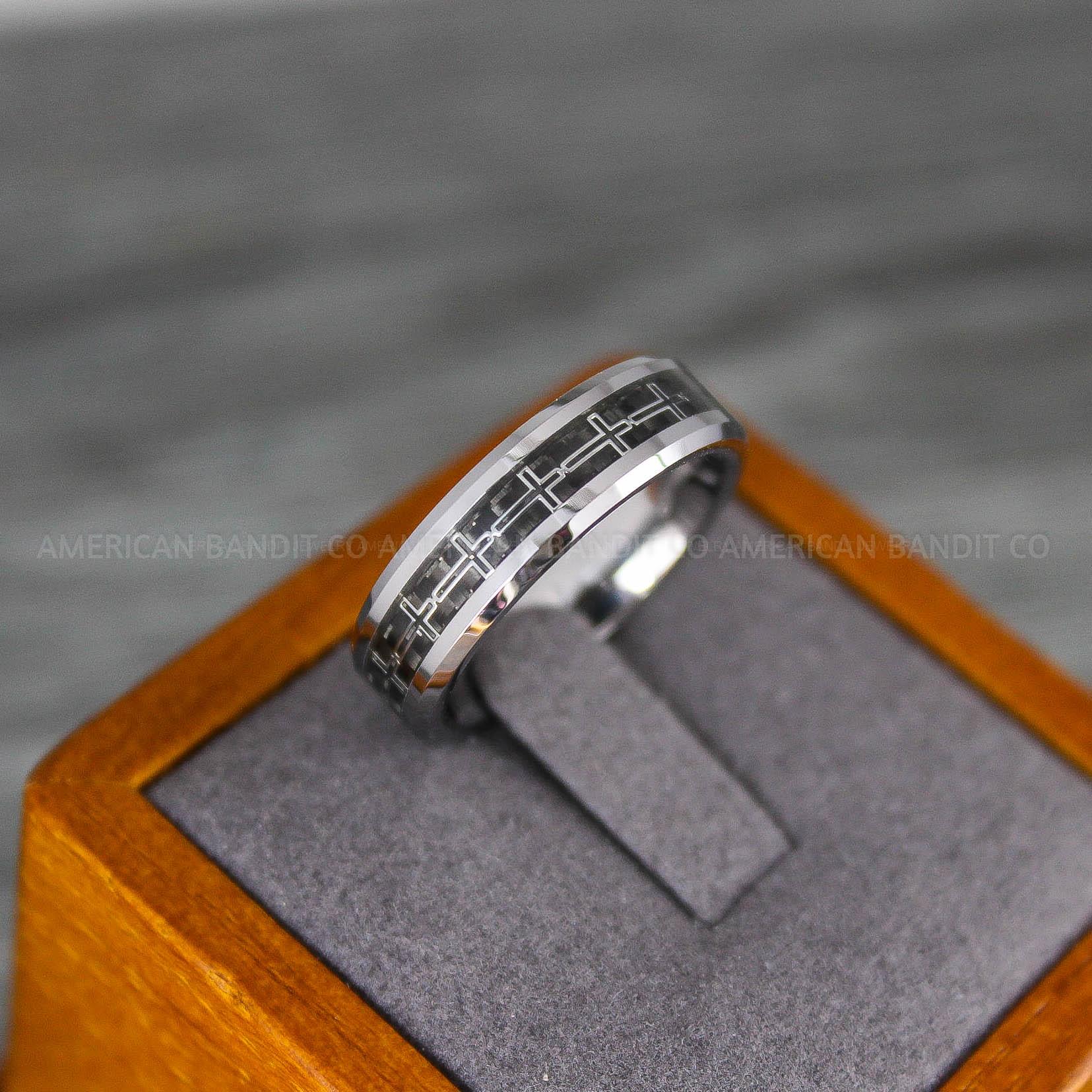 IMG_8142 Cross Rings, Religious Rings, Silver Wedding Band, Silver Wedding Ring, Cross Wedding Band - Image 1