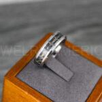 Cross Rings, Religious Rings, Black Wedding Bands, Black Wedding Rings, Cross Wedding Bands - Image 3