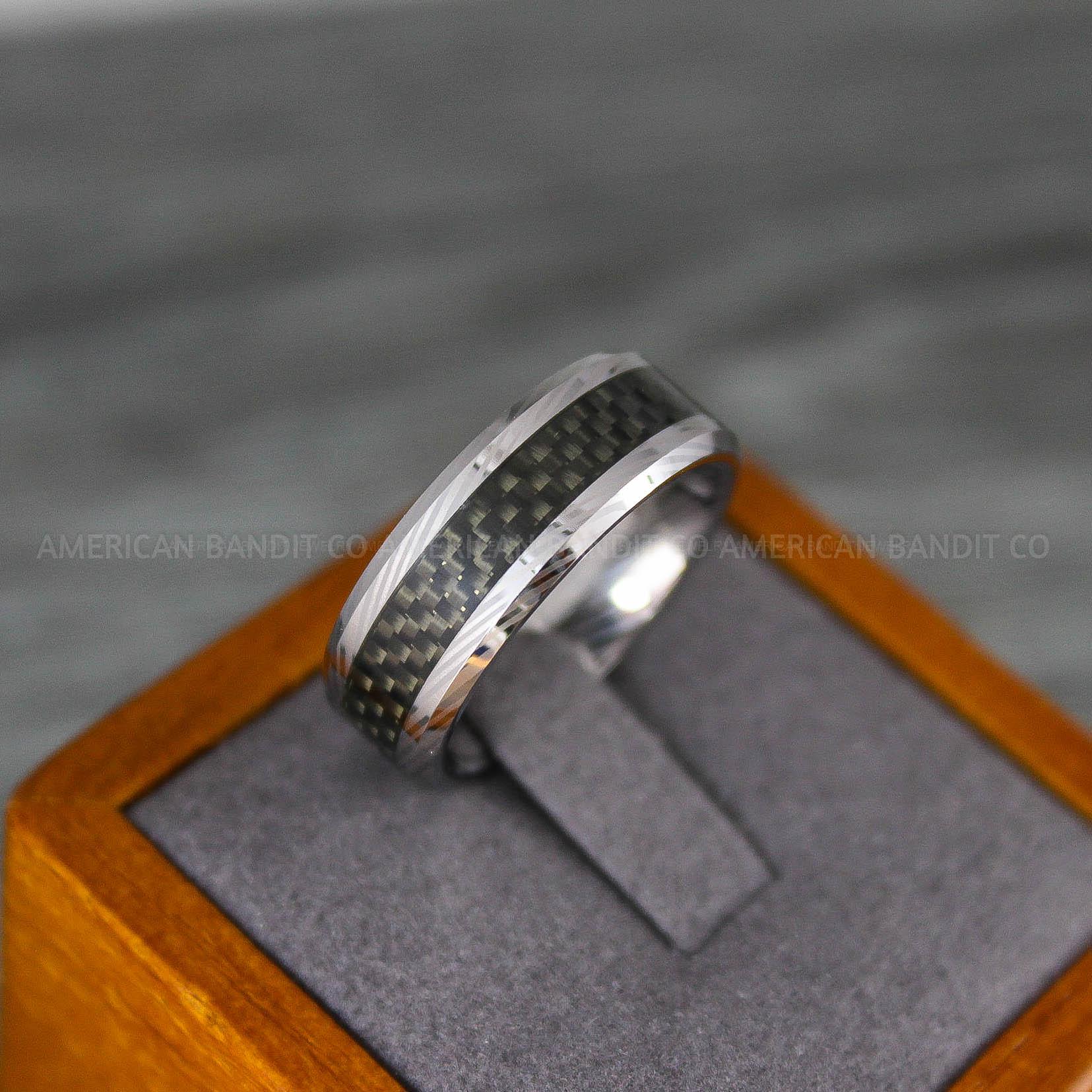 IMG_8153 Damascus Steel Ring, Damascus Steel Wedding Band, Damascus Steel Jewelry, Damascus Steel Wedding Ring - Image 1