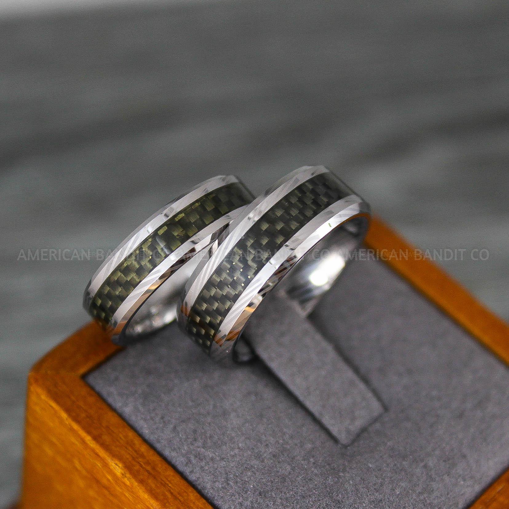 IMG_8154 Damascus Steel Rings, Couple Rings, Damascus Steel Wedding Bands, Damascus Steel Jewelry, Damascus Steel Wedding Rings - Image 1