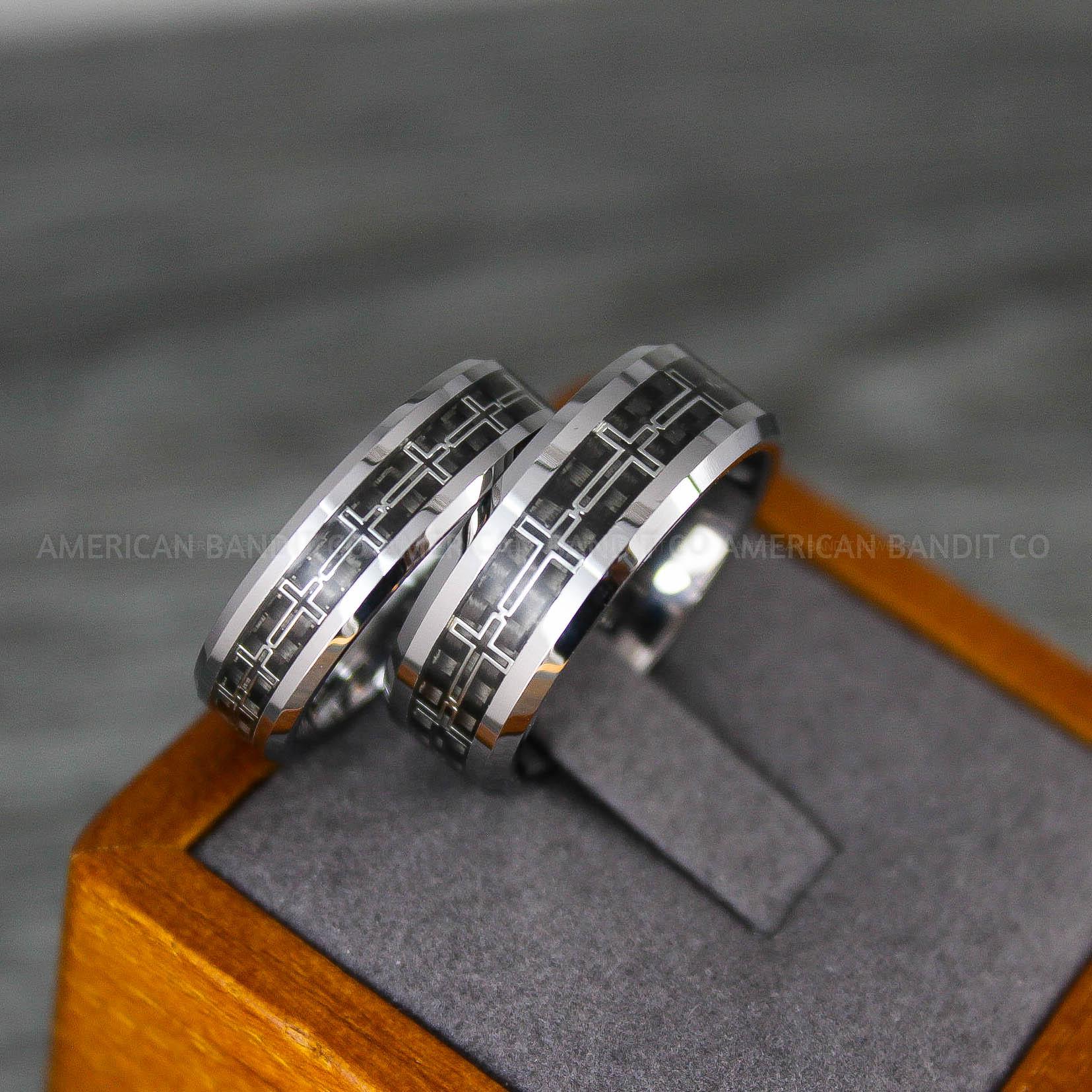 IMG_8165 Cross Rings, Religious Rings, Silver Wedding Bands, Silver Wedding Rings, Cross Wedding Bands - Image 1