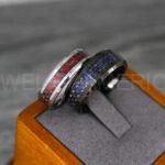 Cross Rings, Religious Rings, Couple Rings, Black Wedding Bands, Black Wedding Rings, Cross Wedding Bands