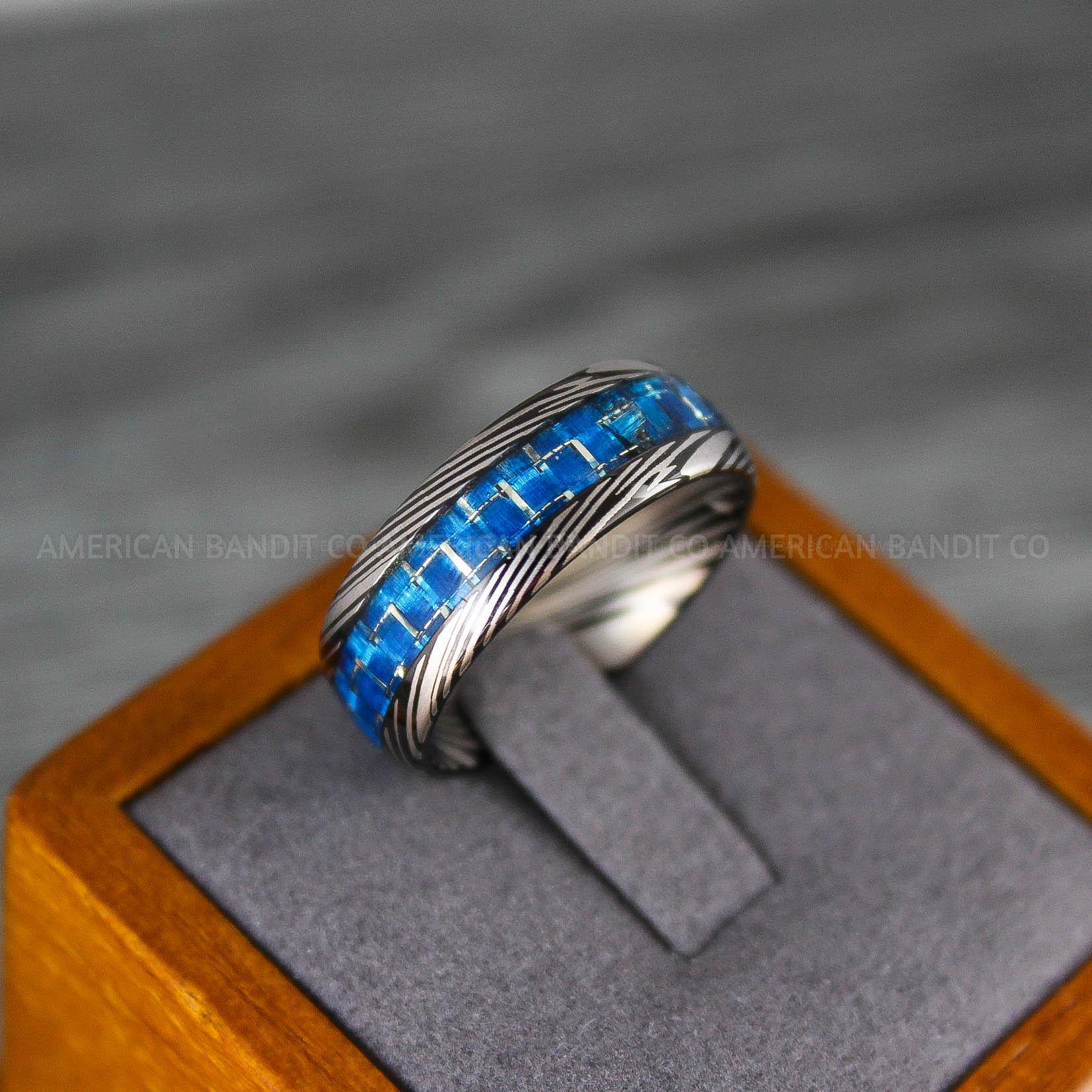 IMG_8179 Damascus Steel Ring, Damascus Steel Wedding Band, Damascus Steel Jewelry, Damascus Steel Wedding Ring - Image 1