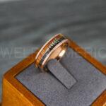 Wood Ring, Wood Wedding Band, Wood Wedding Ring, Rose Gold Wedding Ring, Rose Gold Wedding Band