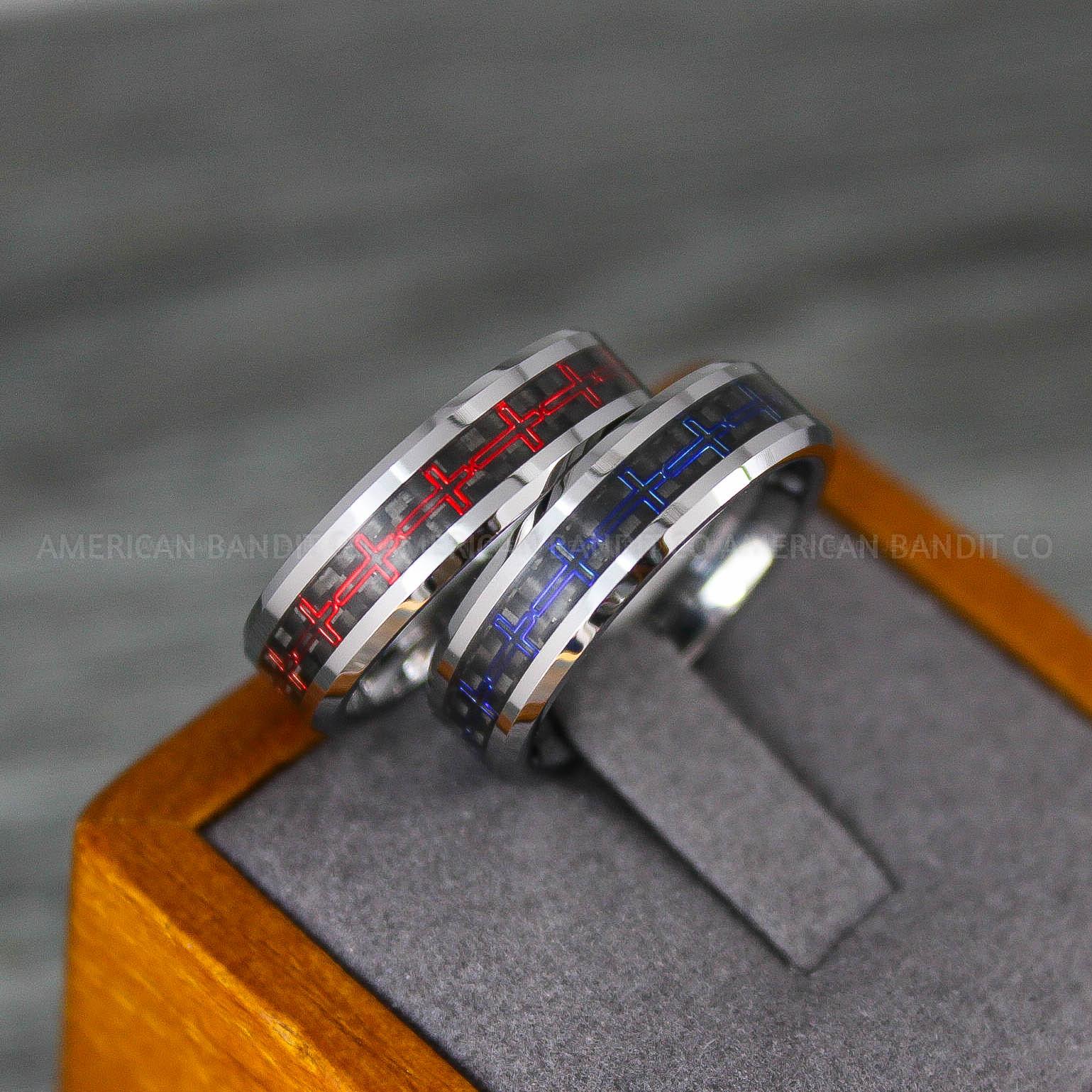 IMG_8188 Cross Rings, Religious Rings, Silver Wedding Bands, Silver Wedding Rings, Cross Wedding Bands - Image 1