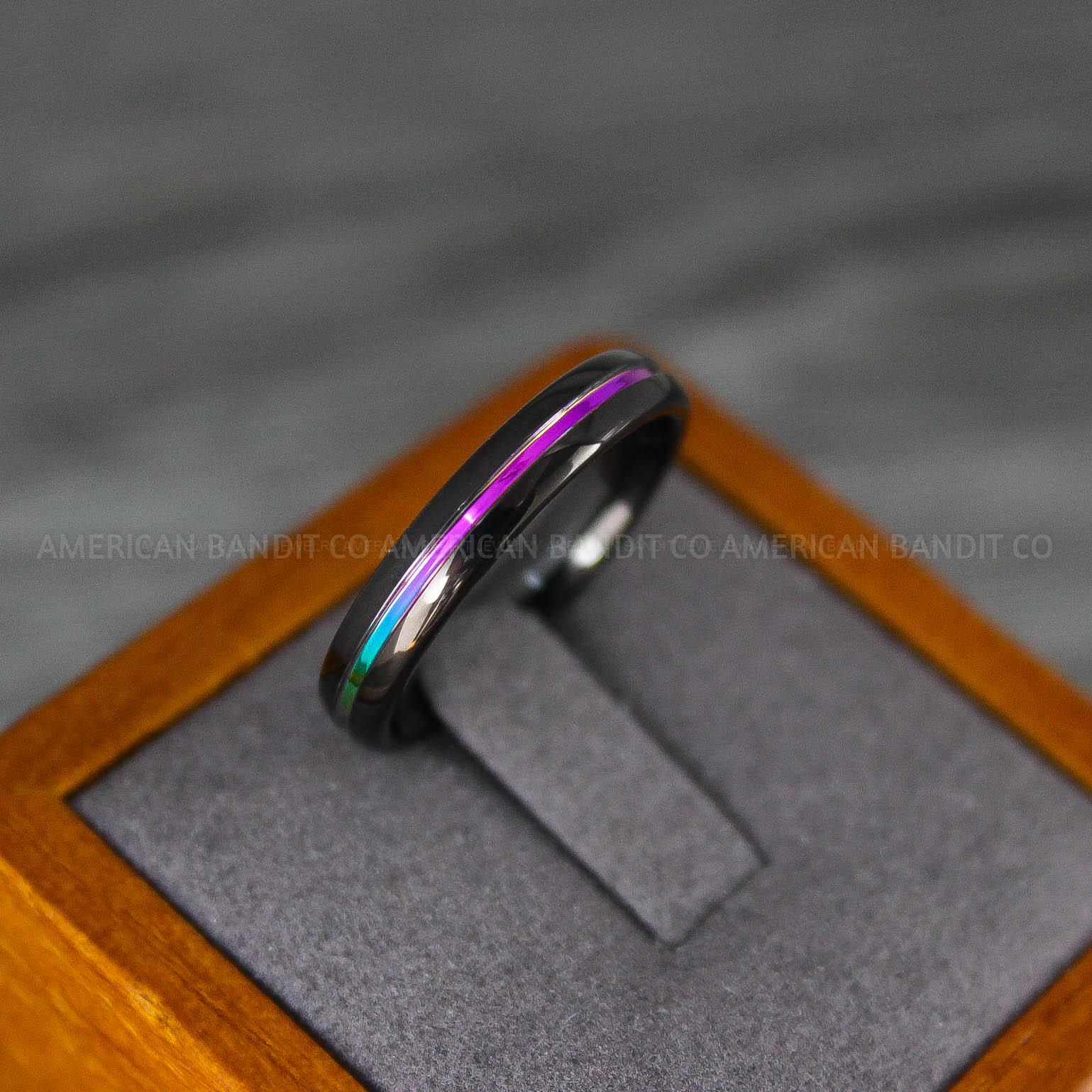 IMG_8190 Rainbow Ring, Rainbow Wedding Band, Pride Ring, Pride Wedding Band, Pride Wedding Jewelry - Image 1