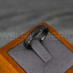Black Wedding Band, Black Wedding Ring, Black Tungsten Ring with Black Carbon Fiber Inlay, 4mm Black Ring