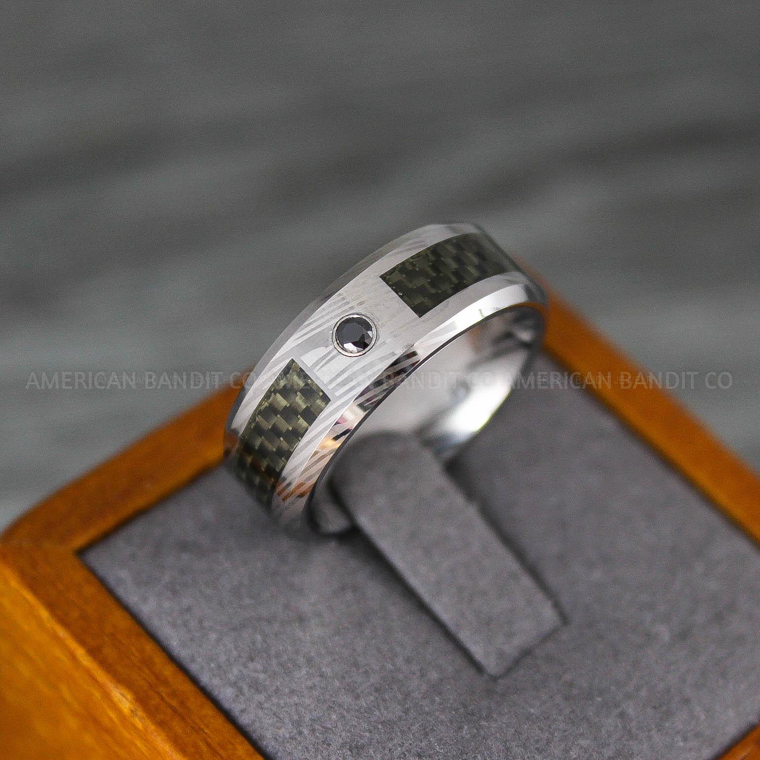 IMG_8213 Damascus Steel Ring, Damascus Steel Wedding Band, Damascus Steel Jewelry, Damascus Steel Wedding Ring - Image 1