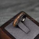 Wood Ring, Wood Wedding Band, Wood Wedding Ring, Black Wedding Ring, Black Wedding Band