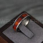 Wood Ring, Wood Wedding Ring, Wood Wedding Band, Black Wedding Ring, Black Wedding Band