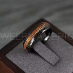 Wood Ring, Wood Wedding Band, Wood Wedding Ring, Black Wedding Ring, Black Wedding Band