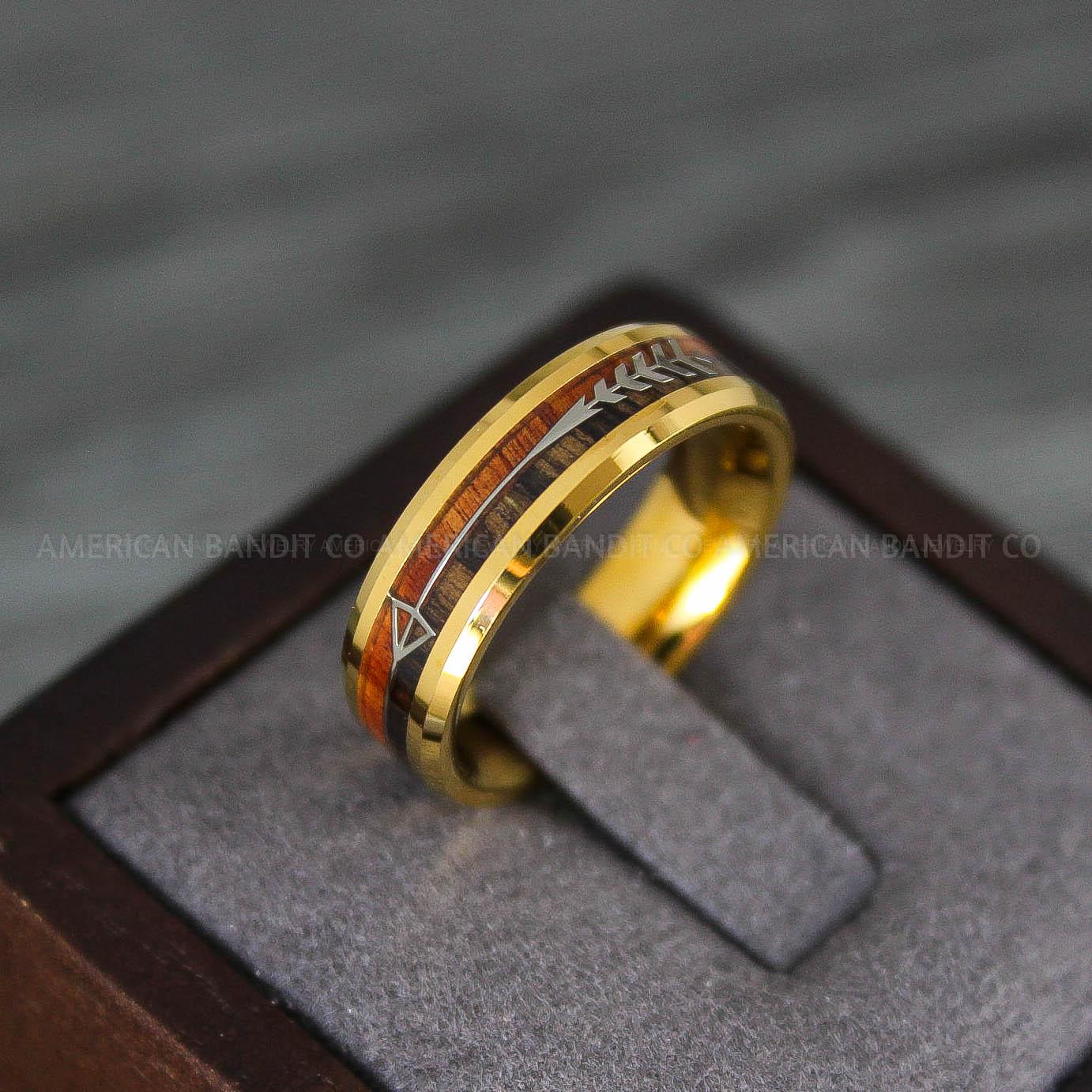 IMG_8234 Wood Rings, Wood Wedding Bands, Wood Wedding Rings, Gold Wedding Rings, Gold Wedding Bands - Image 1