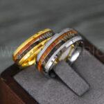 Wood Rings, Wood Wedding Bands, Wood Wedding Rings, Gold Wedding Rings, Gold Wedding Bands
