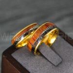 Wood Rings, Wood Wedding Bands, Wood Wedding Rings, Gold Wedding Rings, Gold Wedding Bands
