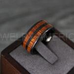 Wood Rings, Wood Wedding Bands, Wood Rings, Black Wedding Bands, Wood Wedding Rings, Black Wedding Rings - Image 3