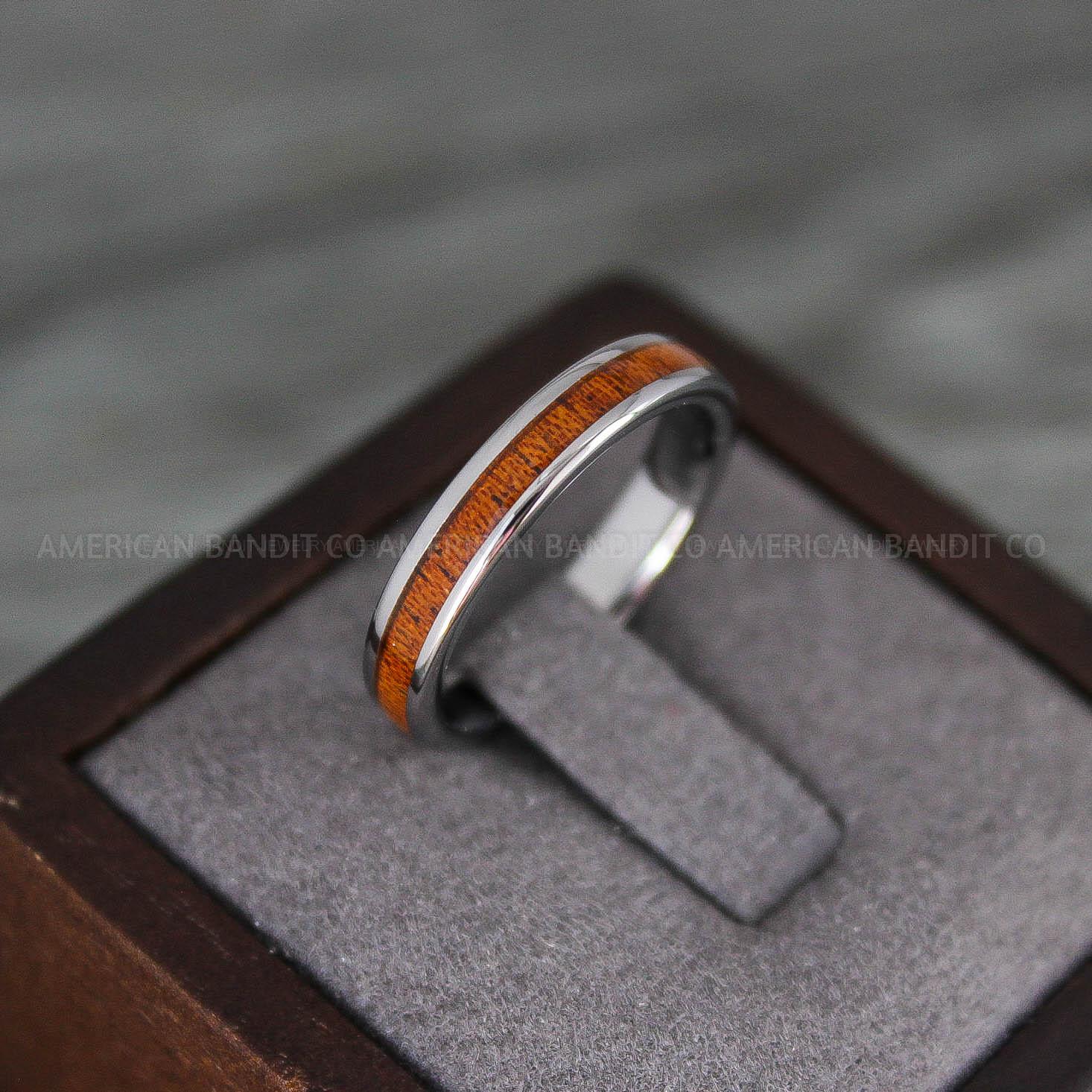 IMG_8251 Wood Ring, Wood Wedding Band, Silver Wood Ring, Silver Wedding Band, Wood Wedding Ring, Silver Wedding Ring - Image 1