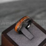 Wood Ring, Wood Wedding Band, Wood Wedding Ring, Black Wedding Ring, Black Wedding Band - Image 2