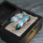 Turquoise Ring, Turquoise Wedding Ring, Turquoise Wedding Band, Turquoise Jewelry, Silver Wedding Ring, Silver Wedding Band, Turquoise Ring - Image 2