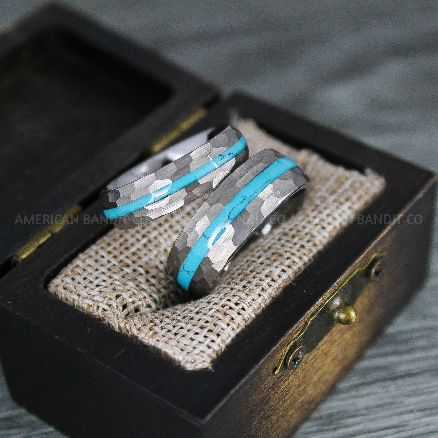 IMG_8284 Turquoise Rings, Turquoise Wedding Rings, Turquoise Wedding Bands, Turquoise Jewelry, Yellow Gold Wedding Rings, Yellow Gold Wedding Bands, Turquoise Rings - Image 1