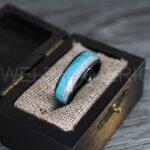 Turquoise Ring, Meteorite Ring, Meteorite Wedding Ring, Meteorite Wedding Band, Meteorite Jewelry, Turquoise Wedding Ring, Turquoise Wedding Band, Meteor Ring