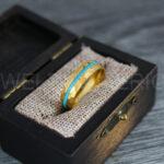 Turquoise Rings, Turquoise Wedding Rings, Turquoise Wedding Bands, Turquoise Jewelry, Yellow Gold Wedding Rings, Yellow Gold Wedding Bands, Turquoise Rings - Image 3