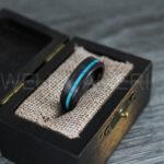 Turquoise Rings, Turquoise Wedding Rings, Turquoise Wedding Bands, Black Wedding Bands - Image 4