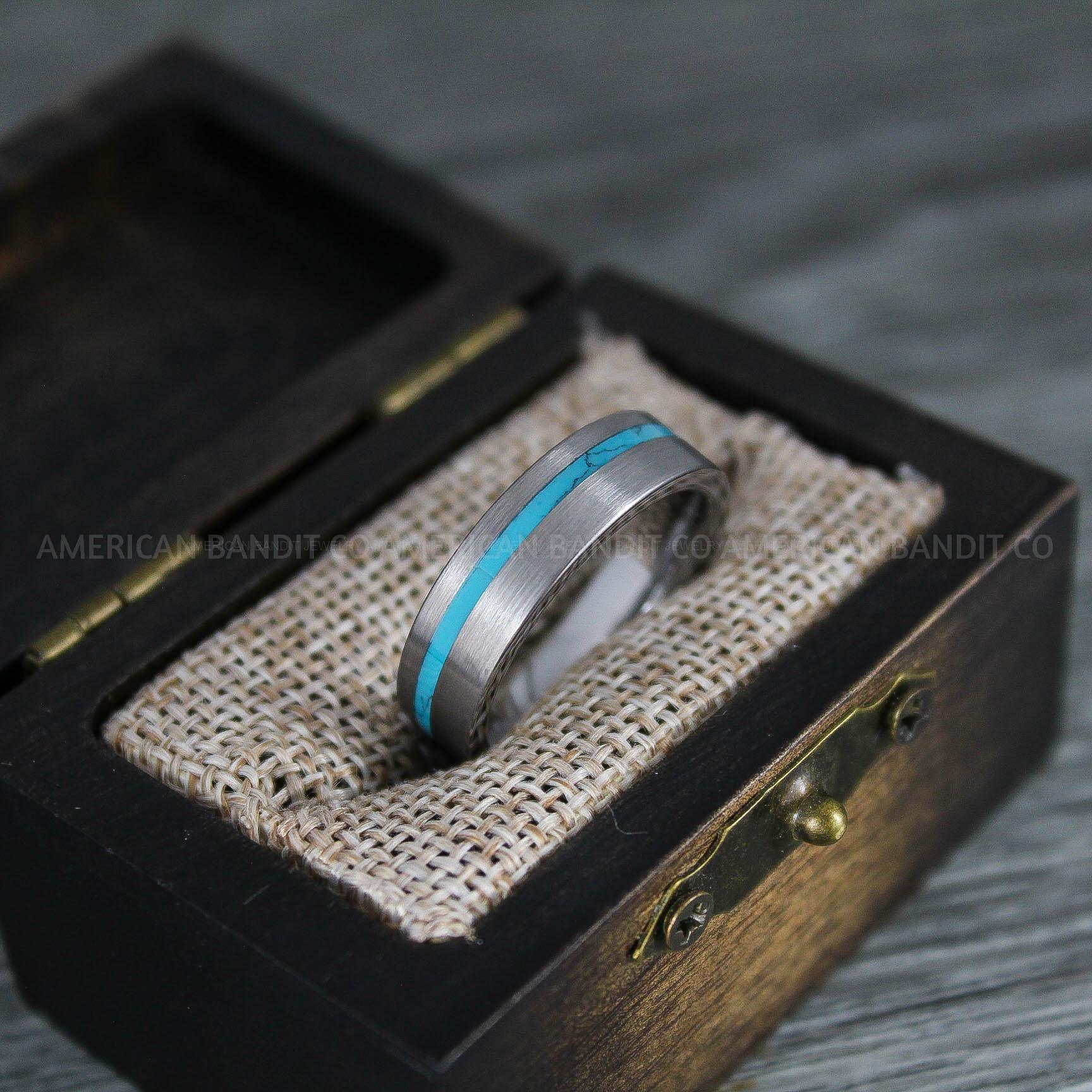 IMG_8306 Turquoise Ring, Turquoise Wedding Ring, Turquoise Wedding Band, Silver Wedding Band - Image 1