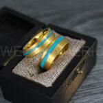 Turquoise Rings, Turquoise Wedding Rings, Turquoise Wedding Bands, Yellow Gold Wedding Bands