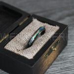 Abalone Shell Rings, Abalone Shell Jewelry, Abalone Shell Wedding Bands, Black Wedding Rings - Image 3