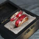 Wood Ring, Wood Wedding Band, Rose Gold Wood Ring, Rose Gold Wedding Band, Wood Wedding Ring, Rose Gold Wedding Ring - Image 3