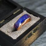 Wood Ring, Wood Wedding Band, Rose Gold Wood Ring, Rose Gold Wedding Band, Wood Wedding Ring, Rose Gold Wedding Ring