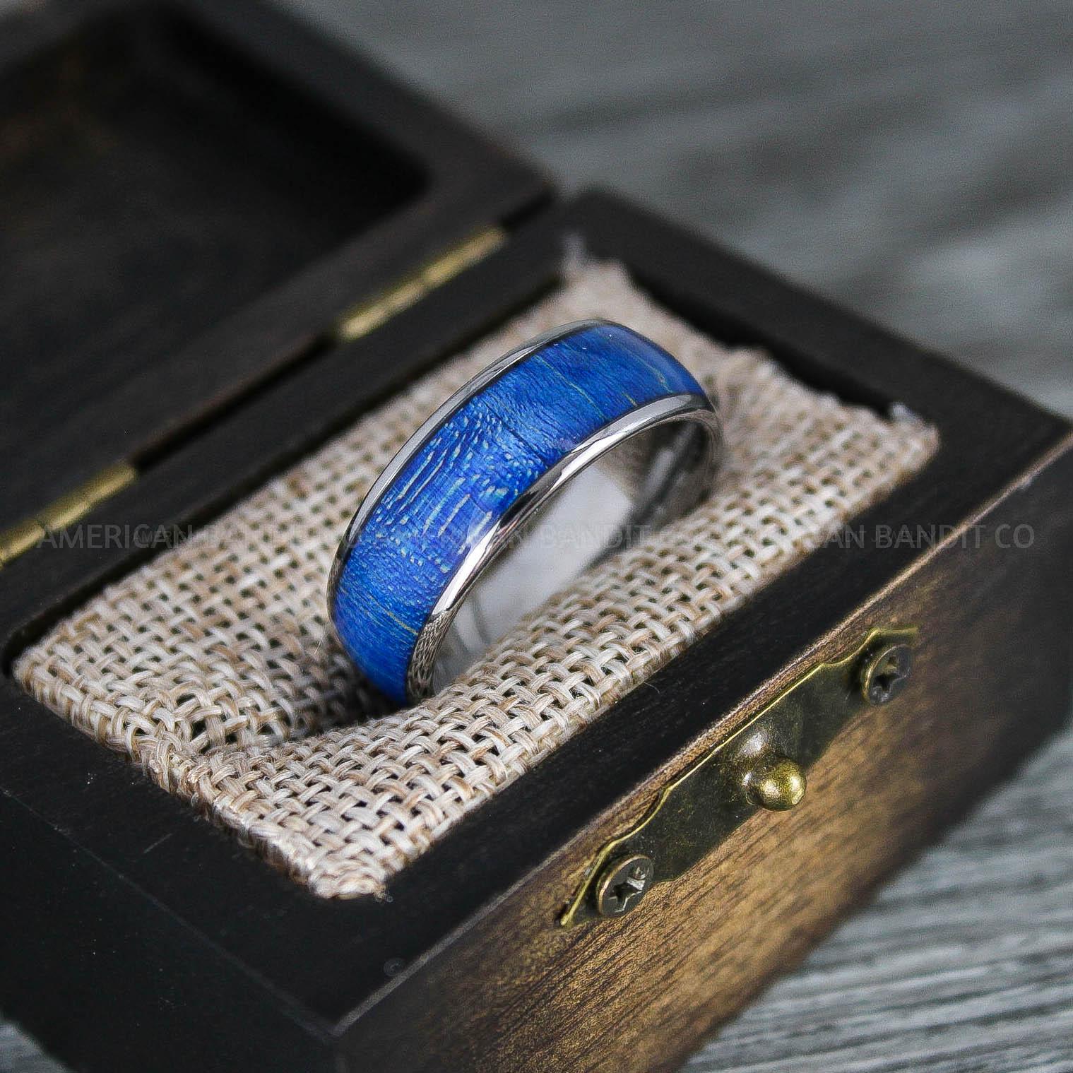 IMG_8337 Wood Ring, Wood Wedding Band, Silver Wood Ring, Silver Wedding Band, Wood Wedding Ring, Silver Wedding Ring - Image 1