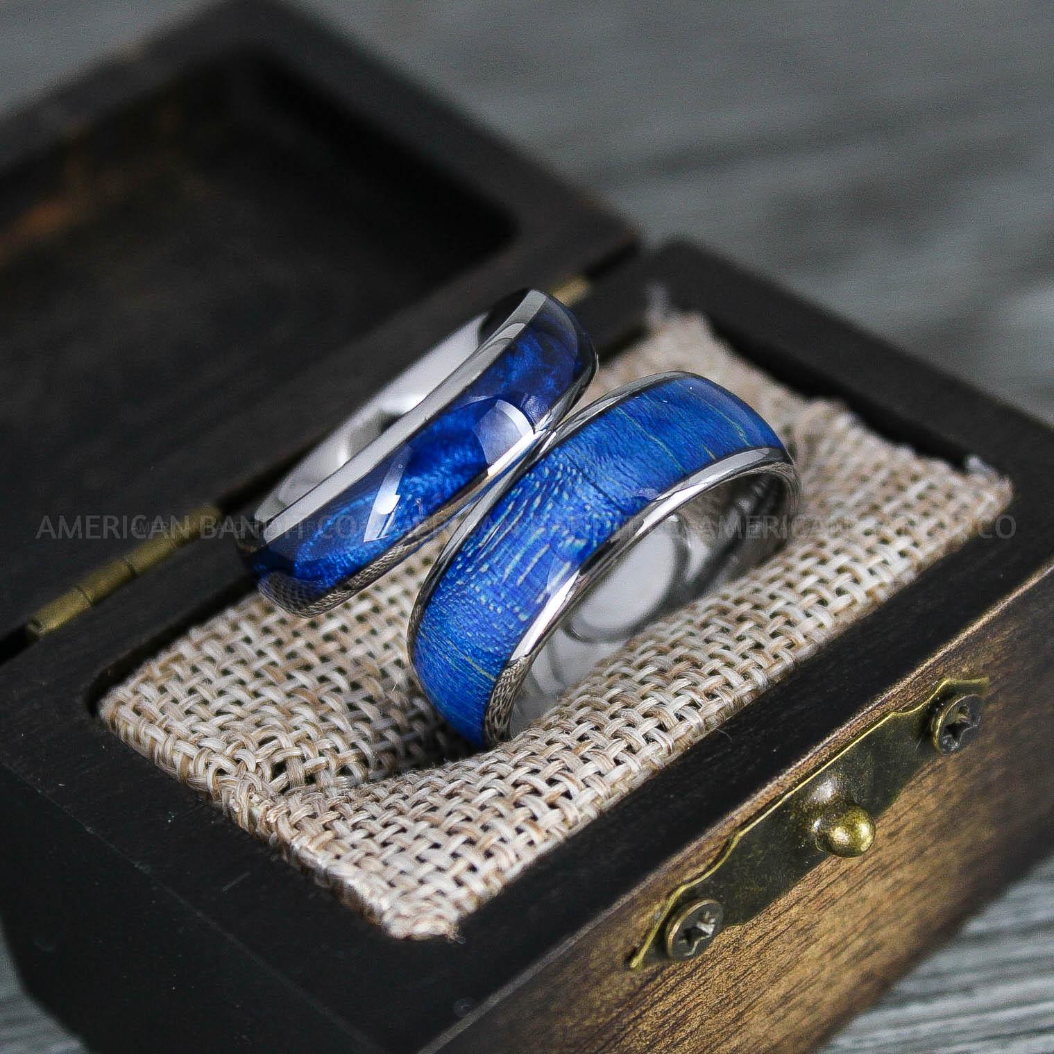 IMG_8338 Wood Rings, Wood Wedding Bands, Silver Wood Rings, Silver Wedding Bands, Wood Wedding Rings, Silver Wedding Rings - Image 1