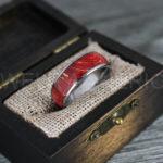 Wood Ring, Wood Wedding Band, Silver Wood Ring, Silver Wedding Band, Wood Wedding Ring, Silver Wedding Ring