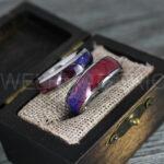 Wood Rings, Wood Wedding Bands, Silver Wood Rings, Silver Wedding Bands, Wood Wedding Rings, Silver Wedding Rings