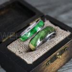 Wood Rings, Wood Wedding Bands, Silver Wood Rings, Silver Wedding Bands, Wood Wedding Rings, Silver Wedding Rings